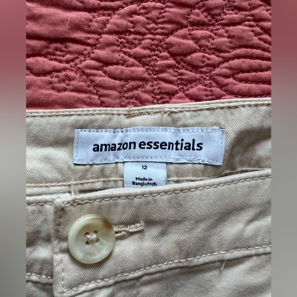 Amazon Essentials Light Tan Khaki Pants Size 12